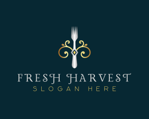 Fork Restaurant Cuisine logo design