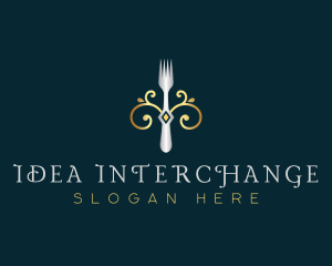 Fork Restaurant Cuisine logo design