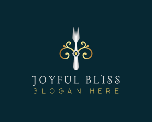 Fork Restaurant Cuisine logo design