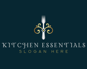 Fork Restaurant Cuisine logo design