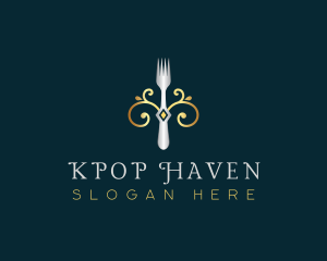 Fork Restaurant Cuisine logo design