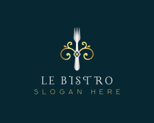 Fork Restaurant Cuisine logo design