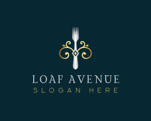 Fork Restaurant Cuisine logo design