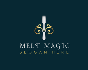 Fork Restaurant Cuisine logo design