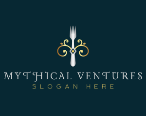 Fork Restaurant Cuisine logo design