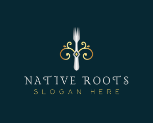 Fork Restaurant Cuisine logo design