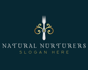 Fork Restaurant Cuisine logo design