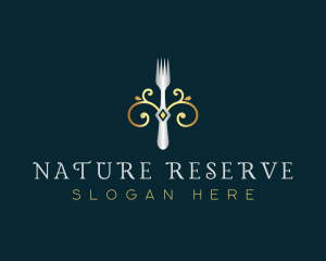 Fork Restaurant Cuisine logo design