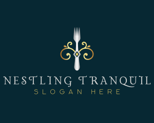 Fork Restaurant Cuisine logo design