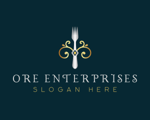 Fork Restaurant Cuisine logo design