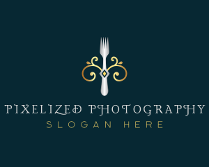 Fork Restaurant Cuisine logo design