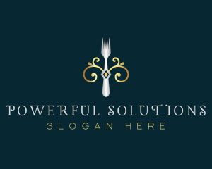 Fork Restaurant Cuisine logo design