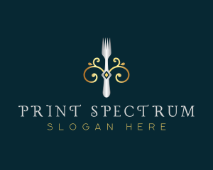 Fork Restaurant Cuisine logo design