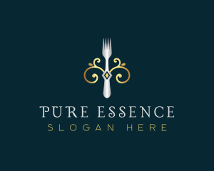 Fork Restaurant Cuisine logo design