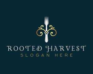 Fork Restaurant Cuisine logo design