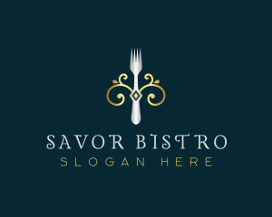 Fork Restaurant Cuisine logo design