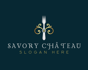 Fork Restaurant Cuisine logo design