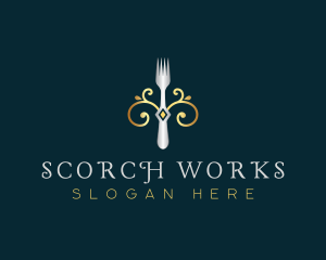 Fork Restaurant Cuisine logo design