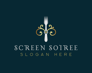 Fork Restaurant Cuisine logo design