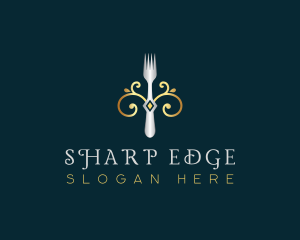 Fork Restaurant Cuisine logo design