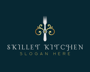 Fork Restaurant Cuisine logo design