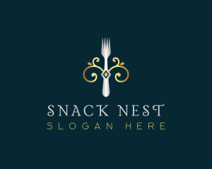 Fork Restaurant Cuisine logo design