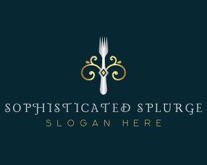 Fork Restaurant Cuisine logo design