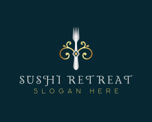 Fork Restaurant Cuisine logo design