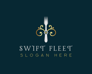 Fork Restaurant Cuisine logo design