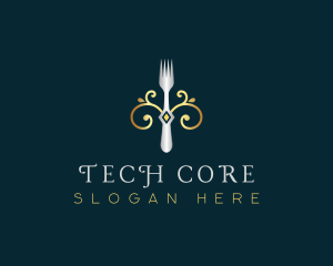 Fork Restaurant Cuisine logo design