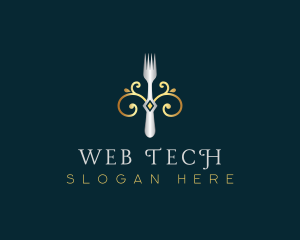 Fork Restaurant Cuisine logo design