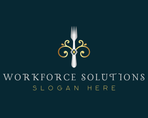 Fork Restaurant Cuisine logo design