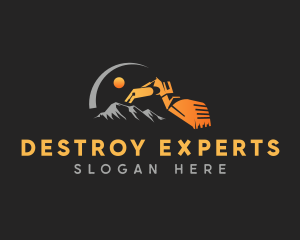 Quarry Construction Excavation logo design