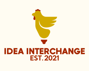 Chicken Light Bulb  logo design