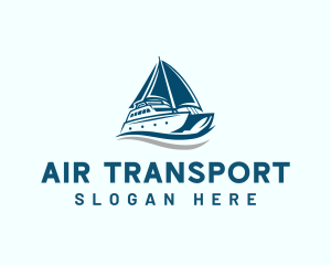 Boat Waves Transport logo design