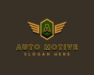 Automotive Hexagon Wing logo design