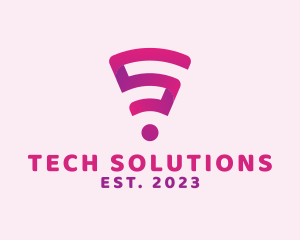Digital Wifi Letter S  logo