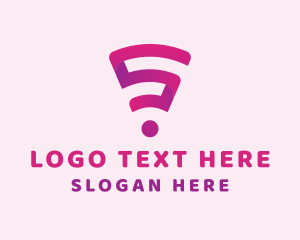 Digital Wifi Letter S  logo