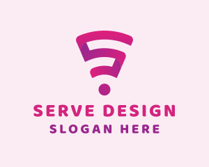 Digital Wifi Letter S  logo design