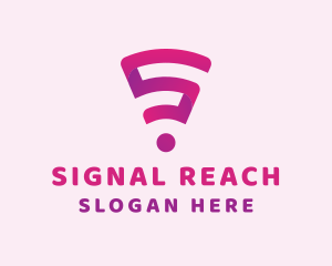 Digital Wifi Letter S  logo design