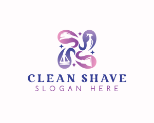 Housekeeper Sanitary Cleaning logo design