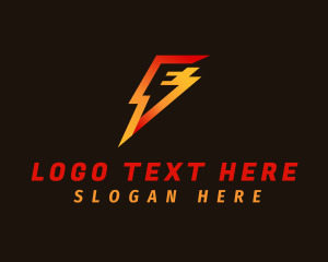 Lightning Express Letter E logo