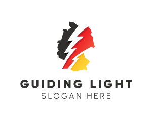 Germany Lightning Map  logo design