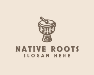 Traditional African Drum logo design