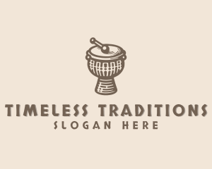 Traditional African Drum logo design