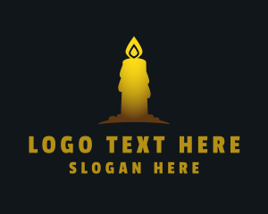 Yellow Halloween Candlelight logo