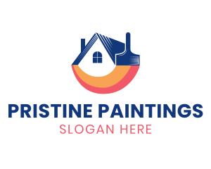 House Roof Paint logo design