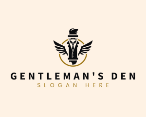 Gentleman Barbershop Grooming logo design