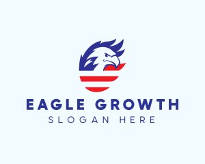 American Flag Eagle logo design