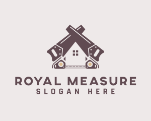 Tape Measure Saw Home logo design